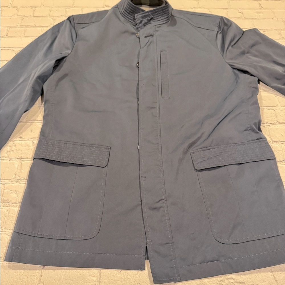 Sal’s Fifth Ave. Men's Navy Blue field jacket. Zip insert. Large.
